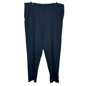 J Jill Pure Jill Textured Black Stretch Dress Pants Pull On Cotton Large Petite